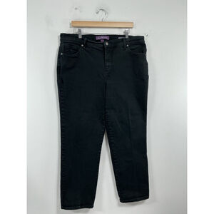 Womans Gloria Vanderbilt Amanda Black Jeans Size 16 W 0131/S-3